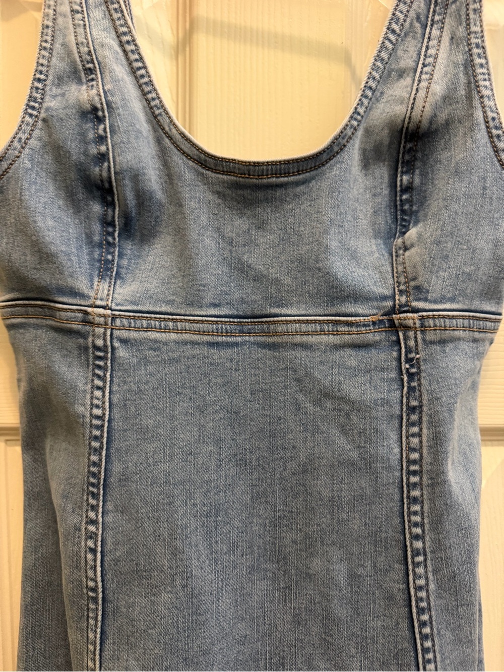 American Eagle Outfitters Light Blue Denim Maxi Dress - Picture 3 of 15